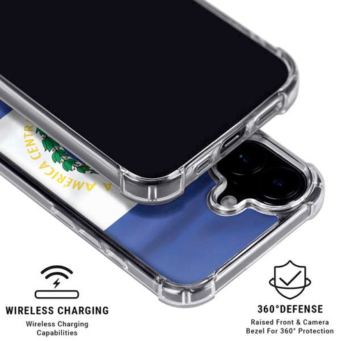 El Salvador Flag iPhone 17 Clear Case
